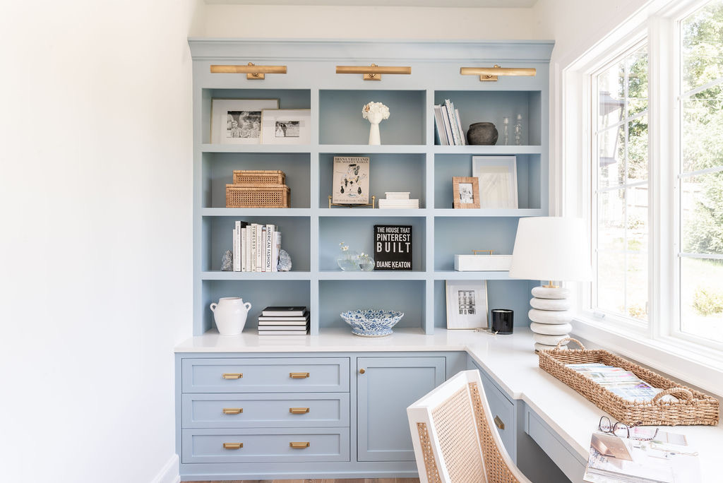 My Light Blue Home Office - KATE KNOWLES HOME